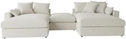 OTTO home Wohnlandschaft »Cosy Lounge U-Form, Breite 385 cm« Mega-Sofa mit Cordstoff bezogen, mit Federkern & 5 Zierkissen
