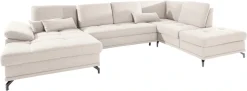 OTTO home Wohnlandschaft »Costello U-Form, B: 363 cm mit Sitztiefen- & Armteilverstellung« optional Schlaffunktion & Bettkasten