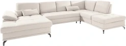OTTO home Wohnlandschaft »Costello U-Form, B: 363 cm mit Sitztiefen- & Armteilverstellung« optional Schlaffunktion & Bettkasten