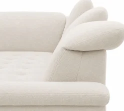 OTTO home Wohnlandschaft »Eggery 352 x 214 cm, auch mit Schlaffunktion & Bettkasten, Holzfüße« Kopfteile verstellbar, U-Form, aus pflegeleichtem Luxus-Microfaser