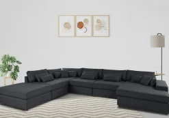 OTTO home Wohnlandschaft »Enid U-Form« 6 Teile, bestehend aus Modulen, in vielen Bezügen, auch in Breitcord