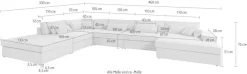 OTTO home Wohnlandschaft »Enid U-Form« 6 Teile, bestehend aus Modulen, in vielen Bezügen, auch in Breitcord