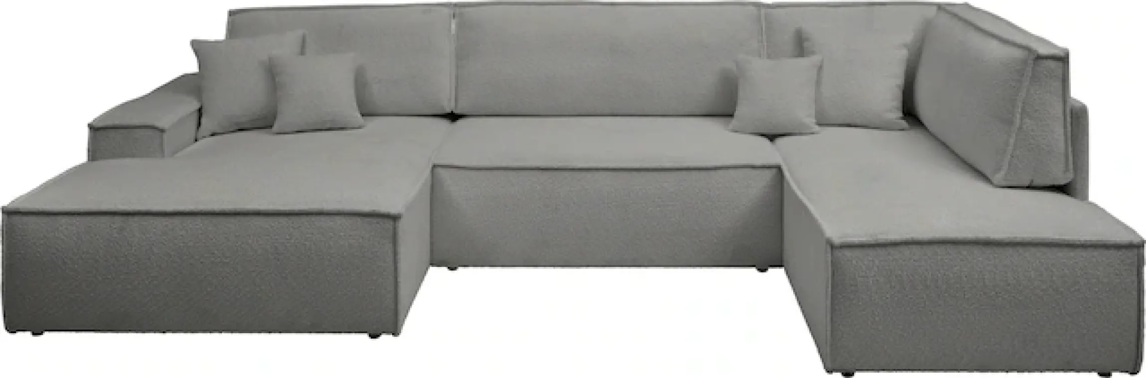 OTTO home Wohnlandschaft »FINNLEYBouclé U-Form XXL 329 cm - OTTO. Verlässliche Qualität.« Schlafsofa, Bettkasten, in Bouclé, Struktur fein und Mega Cord