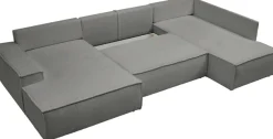 OTTO home Wohnlandschaft »FINNLEYBouclé U-Form XXL 329 cm - OTTO. Verlässliche Qualität.« Schlafsofa, Bettkasten, in Bouclé, Struktur fein und Mega Cord
