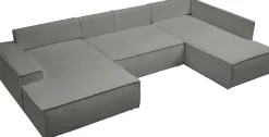 OTTO home Wohnlandschaft »FINNLEYBouclé U-Form XXL 329 cm - OTTO. Verlässliche Qualität.« Schlafsofa, Bettkasten, in Bouclé, Struktur fein und Mega Cord
