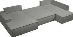OTTO home Wohnlandschaft »FINNLEYBouclé U-Form XXL 329 cm - OTTO. Verlässliche Qualität.« Schlafsofa, Bettkasten, in Bouclé, Struktur fein und Mega Cord