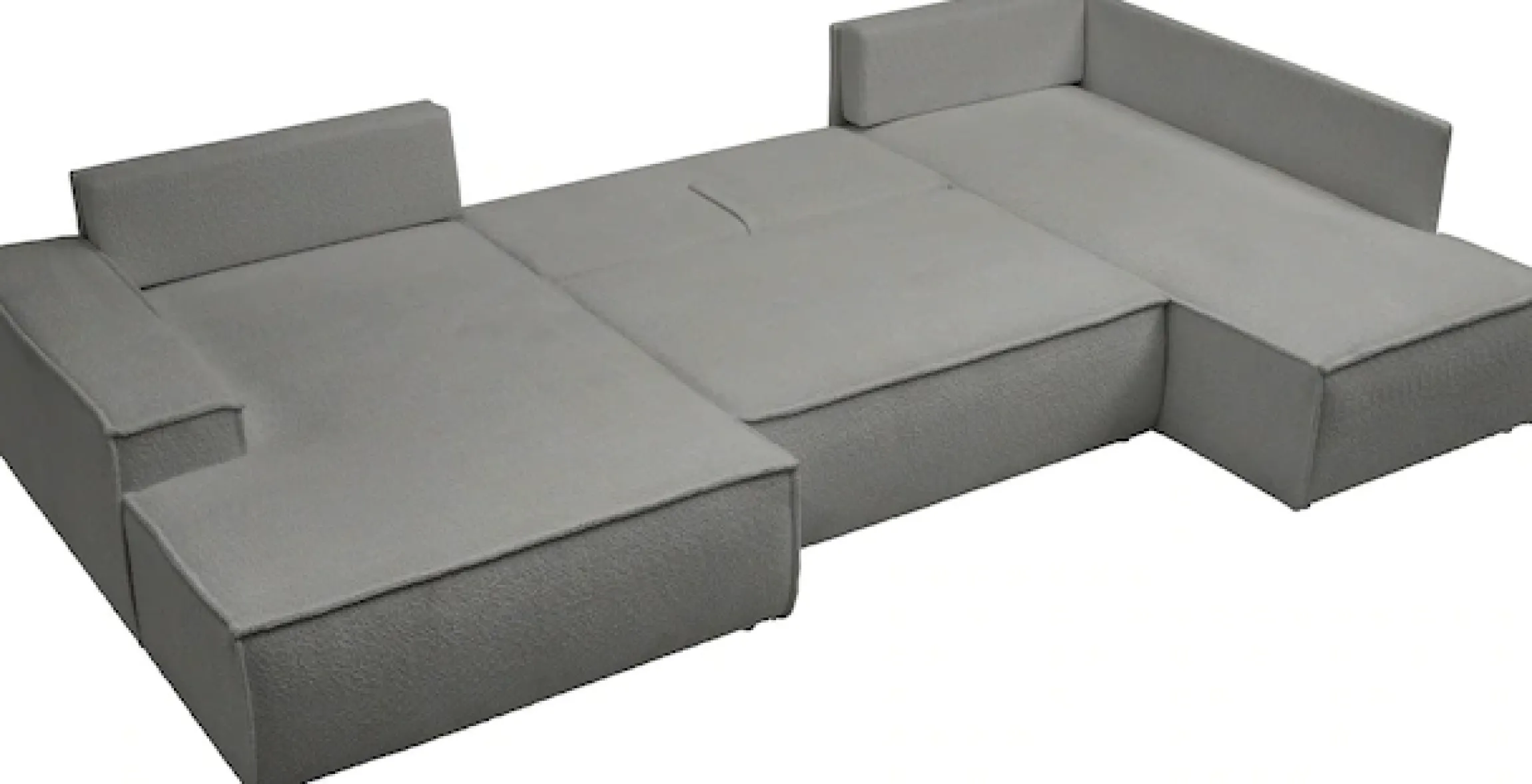 OTTO home Wohnlandschaft »FINNLEYBouclé U-Form XXL 329 cm - OTTO. Verlässliche Qualität.« Schlafsofa, Bettkasten, in Bouclé, Struktur fein und Mega Cord