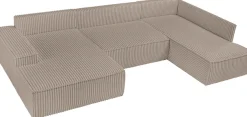OTTO home Wohnlandschaft »FINNLEYCord U-Form XXL 329 cm - OTTO. Verlässliche Qualität.« Schlafsofa, Bettkasten, in Bouclé, Struktur fein und Mega Cord