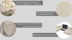 OTTO home Wohnlandschaft »FINNLEYCord U-Form XXL 329 cm - OTTO. Verlässliche Qualität.« Schlafsofa, Bettkasten, in Bouclé, Struktur fein und Mega Cord