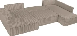 OTTO home Wohnlandschaft »FINNLEYCord U-Form XXL 329 cm - OTTO. Verlässliche Qualität.« Schlafsofa, Bettkasten, in Bouclé, Struktur fein und Mega Cord