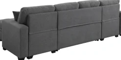 OTTO home Wohnlandschaft »Gerrit U-Form, Br. 282 cm Couch, Liegefl. 125x215 cm« mit Schlaffunktion, 2 Bettkästen & 2 Zierkissen