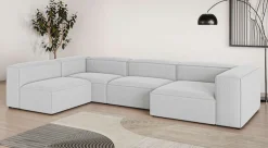 OTTO home Wohnlandschaft »HAILY U-Form mit Ottomane links/rechts, Maße B/T/H: 360/200/72 cm« als Modul oder separat verwendbar, für individuelle Zusammenstellung