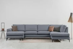 OTTO home Wohnlandschaft »Henry, U-Form, Breite 363 cm« mit Metallbeinen, Wellenunterfederung, wasserabweisender Stoff