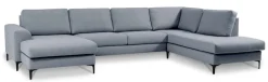 OTTO home Wohnlandschaft »Henry, U-Form, Breite 363 cm« mit Metallbeinen, Wellenunterfederung, wasserabweisender Stoff