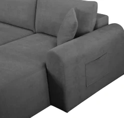 OTTO home Wohnlandschaft »JONAA Feinstruktur, U-Form, 311 cm. -OTTO. Verlässliche Qualität« Tonnentaschen-Federkern, Bettkasten, Schlafsofa (133/270)