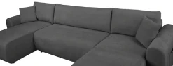 OTTO home Wohnlandschaft »JONAA Feinstruktur, U-Form, 311 cm. -OTTO. Verlässliche Qualität« Tonnentaschen-Federkern, Bettkasten, Schlafsofa (133/270)