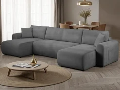 OTTO home Wohnlandschaft »JONAA Feinstruktur, U-Form, 311 cm. -OTTO. Verlässliche Qualität« Tonnentaschen-Federkern, Bettkasten, Schlafsofa (133/270)