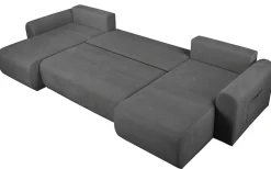 OTTO home Wohnlandschaft »JONAA Feinstruktur, U-Form, 311 cm. -OTTO. Verlässliche Qualität« Tonnentaschen-Federkern, Bettkasten, Schlafsofa (133/270)