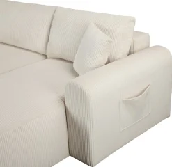 OTTO home Wohnlandschaft »JONAA Cord, U-Form, 311 cm. -OTTO. Verlässliche Qualität« Tonnentaschen-Federkern, Bettkasten, Schlafsofa (133/270)