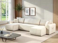 OTTO home Wohnlandschaft »JONAA Cord, U-Form, 311 cm. -OTTO. Verlässliche Qualität« Tonnentaschen-Federkern, Bettkasten, Schlafsofa (133/270)