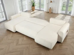 OTTO home Wohnlandschaft »JONAA Cord, U-Form, 311 cm. -OTTO. Verlässliche Qualität« Tonnentaschen-Federkern, Bettkasten, Schlafsofa (133/270)