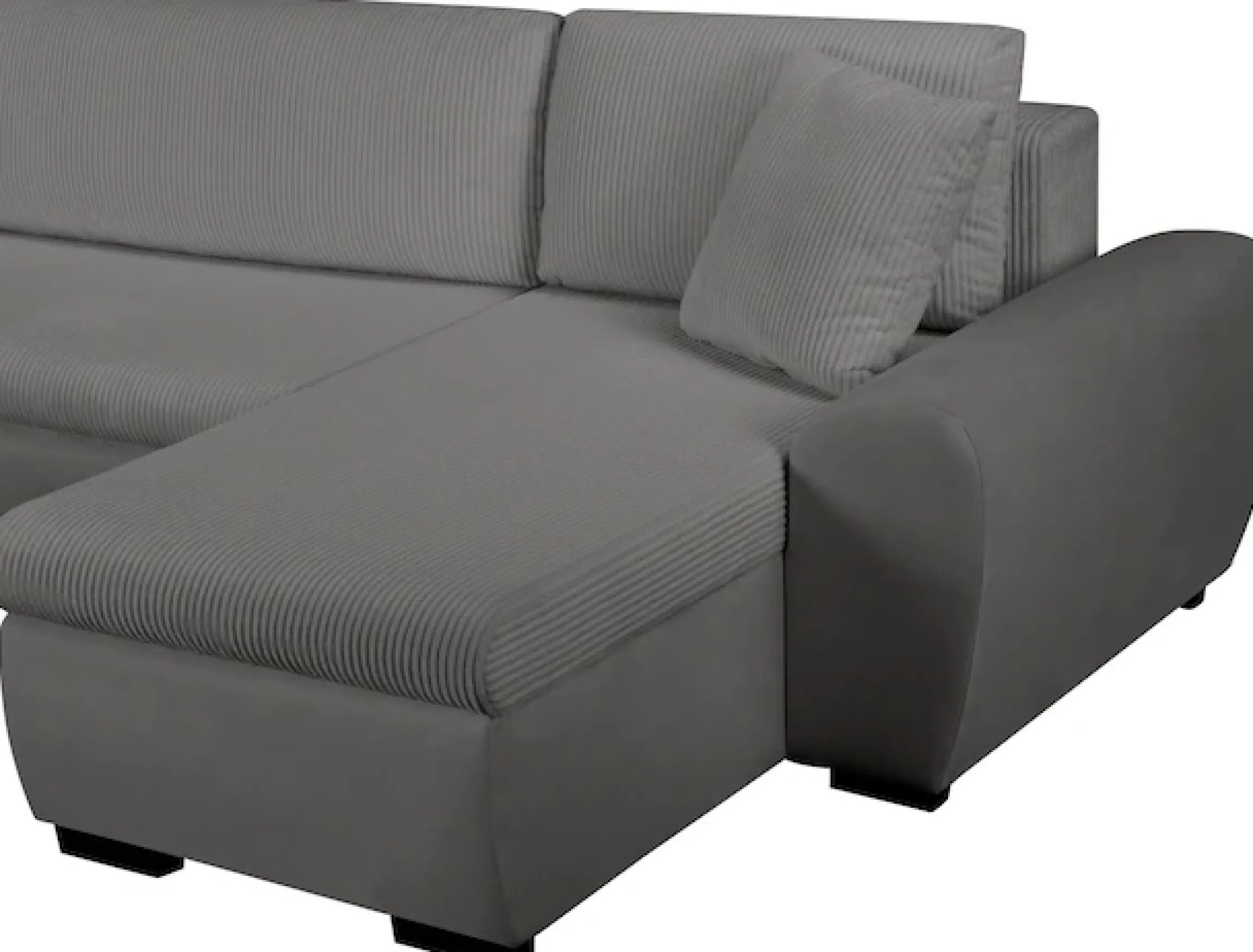 OTTO home Wohnlandschaft »KIVELLA Cord-Struktur, U-Form, 307 cm« Schlaffunktion(128/257), Bettkasten, Cord-Struktur-Mix