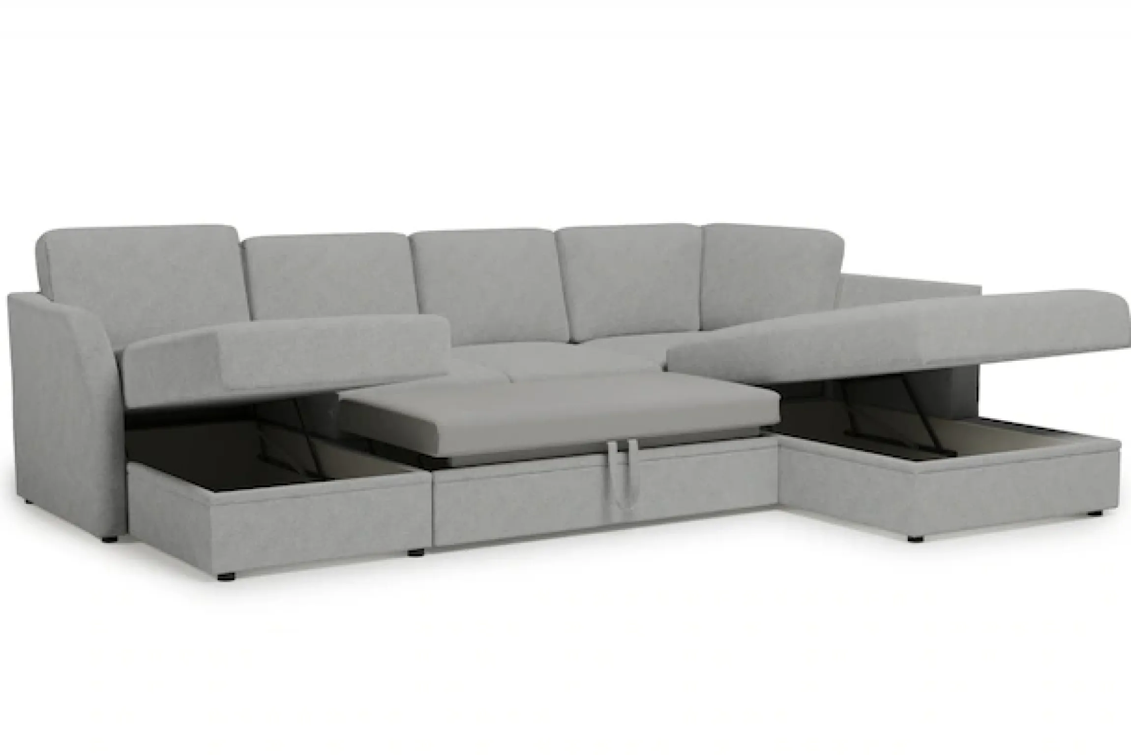 OTTO home Wohnlandschaft »Lavars Schlafsofa« mit Bettfunktion und Stauraum, in zwei verschiedenen Bezugsqualitäten