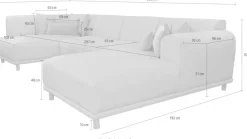 OTTO home Wohnlandschaft »Maroon U-Form« in skandinavischem Design, mit losen Kissen