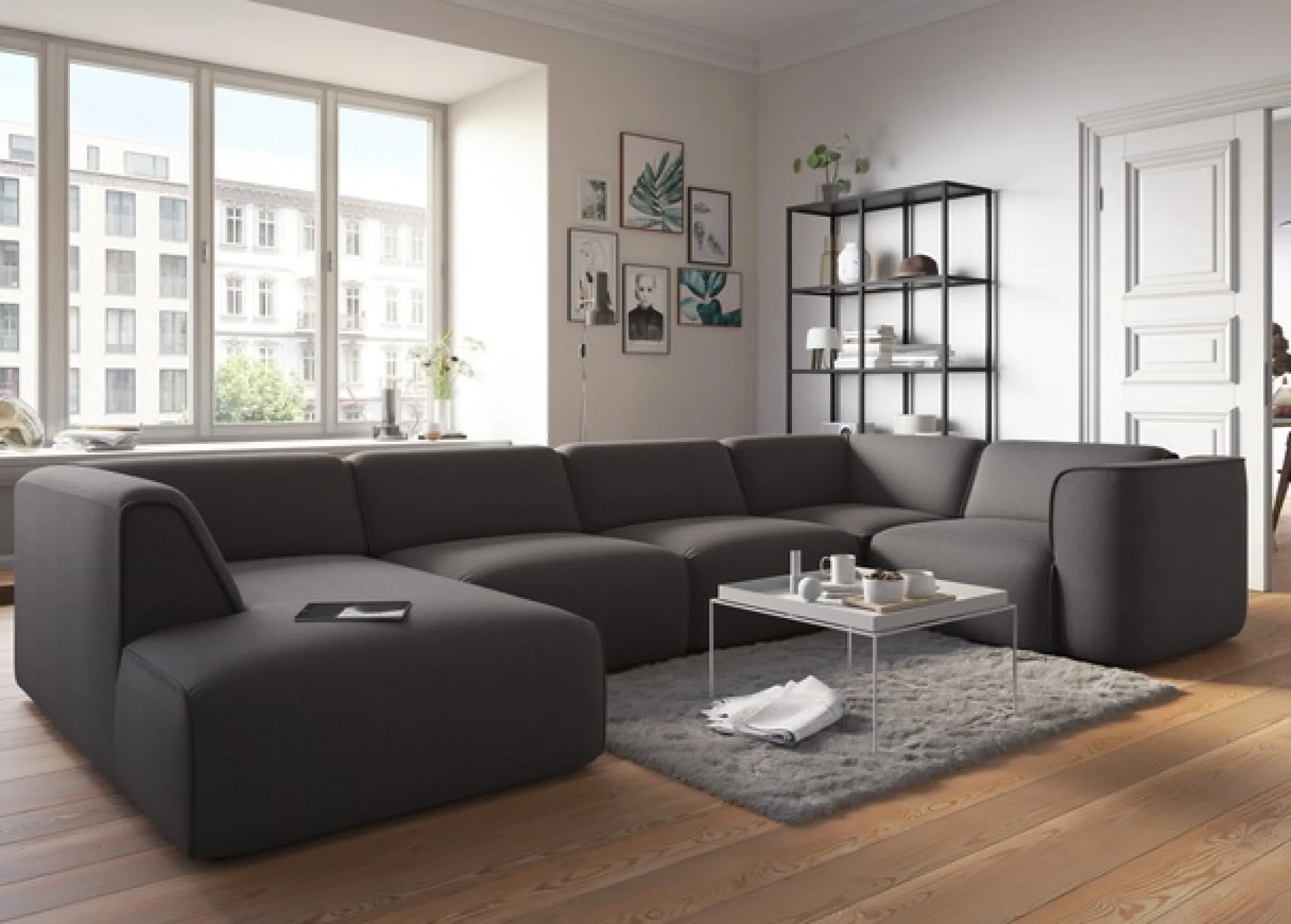 OTTO home Wohnlandschaft »Merid U-Form, B: 367 cm« jederzeit durch Module erweiterbar