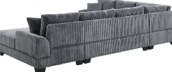 OTTO home Wohnlandschaft »Miron U-Form, B: 332 cm, weicher XXL-Cordbezug« Sofa mit Federkern, 6 Zierkissen, Rücken echt bezogen