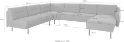 OTTO home Wohnlandschaft »Nordfyn U-Form« edles Design in 3 Bezugsqualitäten