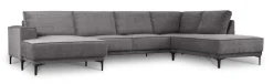 OTTO home Wohnlandschaft »OLAND Chenille U-Form, XXL, B: 345 cm, Skandi-Design« U-Form, 345 cm, Wellenunterfederung, Skandi-Design, Metallfüße