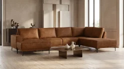 OTTO home Wohnlandschaft »OLAND Luxus-Microfaser U-Form, XXL, B: 345 cm, Skandi-Design« U-Form, 345 cm, Wellenunterfederung, Skandi-Design, Metallfüße