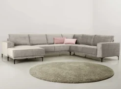 OTTO home Wohnlandschaft »OLAND Chenille U-Form, XXL, B: 342 cm, Skandi-Design« Skandi-Design in Struktur, Flachgewebe, Luxus-Microfaser, Boucle