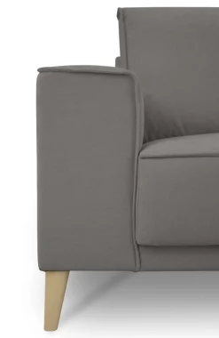 OTTO home Wohnlandschaft »Oland Skandi, weicher Chenille-Stoff« U-Form, 342 cm, Wellenunterfederung, Skandi-Design, Massivholzfüße
