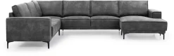 OTTO home Wohnlandschaft »OLAND Luxus-Microfaser U-Form, XXL, B: 342 cm, Skandi-Design« Skandi-Design in Struktur, Flachgewebe, Luxus-Microfaser, Boucle