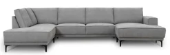 OTTO home Wohnlandschaft »OLAND Struktur fein U-Form, XXL, B: 345 cm, Skandi-Design« U-Form, 345 cm, Wellenunterfederung, Skandi-Design, Metallfüße