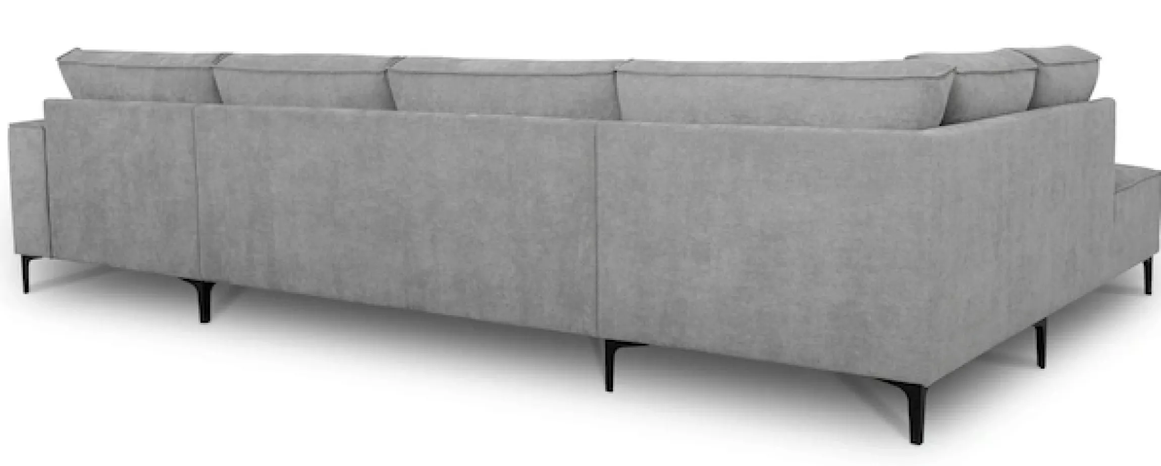 OTTO home Wohnlandschaft »OLAND Struktur fein U-Form, XXL, B: 345 cm, Skandi-Design« U-Form, 345 cm, Wellenunterfederung, Skandi-Design, Metallfüße
