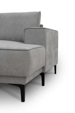 OTTO home Wohnlandschaft »OLAND Struktur fein U-Form, XXL, B: 345 cm, Skandi-Design« U-Form, 345 cm, Wellenunterfederung, Skandi-Design, Metallfüße