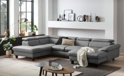 OTTO home Wohnlandschaft »Pilot U-Form« mit Kopfteilverstellung, wahlweise mit Schlaffunktion & Bettkasten