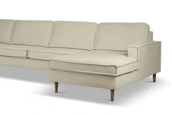OTTO home Wohnlandschaft »Pinto Skandi, 350 cm, U-Form, XXL, mit Ottomanen« mit Keder, Massivholzfüße Eiche geräuchert, Wellenunterfederung