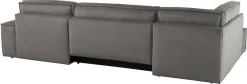 OTTO home Wohnlandschaft »SHERWOOD U-Form, 329 cm - OTTO. Verlässliche Qualität.« Schlaffunktion m. Bettkasten (194x139 cm), Cord, Vintage, Samtvelours