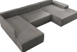 OTTO home Wohnlandschaft »SHERWOOD U-Form, 329 cm - OTTO. Verlässliche Qualität.« Schlaffunktion m. Bettkasten (194x139 cm), Cord, Vintage, Samtvelours