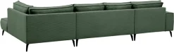 OTTO home Wohnlandschaft »TVINNU Cord, 354 cm« Recamiere rechts/links, schwarze Metallfüße, bequeme Sitz-/Liegefläche