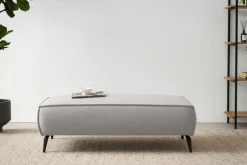 OTTO home Wohnlandschaft »TVINNU Leinenoptik, 354, mit Hocker« Recamiere rechts/links, stellbar zum Schlafsofa (Krokodilverbinder)