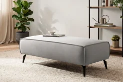 OTTO home Wohnlandschaft »TVINNU Leinenoptik, 354, mit Hocker« Recamiere rechts/links, stellbar zum Schlafsofa (Krokodilverbinder)
