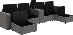 OTTO home Wohnlandschaft »Ulrik, U-Form, Breite: 315cm« mit Stauraum unter den Sitzen, inkl Stauraumkonsole mit Becherhaltern