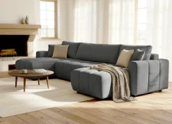 OTTO home Wohnlandschaft »YLVAA U-Form, 311 cm - OTTO. Verlässliche Qualität.« Schlaffunktion (132/269), Bettkasten, Feinstruktur-Bezug