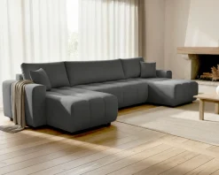 OTTO home Wohnlandschaft »YLVAA U-Form, 311 cm - OTTO. Verlässliche Qualität.« Schlaffunktion (132/269), Bettkasten, Feinstruktur-Bezug