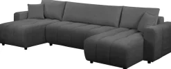 OTTO home Wohnlandschaft »YLVAA U-Form, 311 cm - OTTO. Verlässliche Qualität.« Schlaffunktion (132/269), Bettkasten, Feinstruktur-Bezug